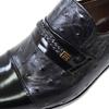Shoe Business Shoes Wide Genuine Leather Lightweight Straight Tip Aust 176 Black 27 Cm [Kitajima Industry] Men's Slip-on