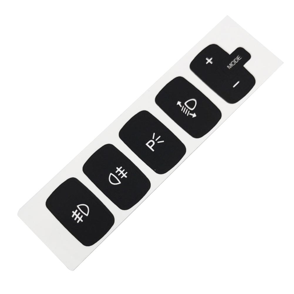 Black Overlay With Lettering Button Repair Decal Knob Stickers