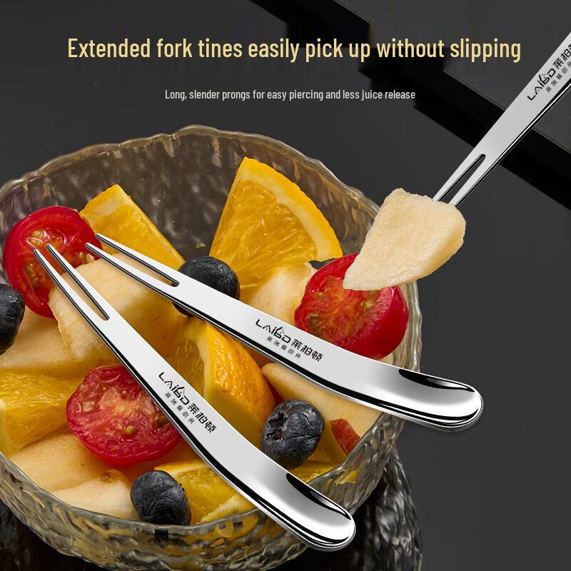 Laibodun 316L Stainless Steel Dessert & Fruit Fork Spoon