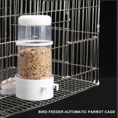 Comedero automático para pájaros, jaula para loros, dispensador de alimentos, fácil instalación, caja de alimentación práctica, suministros para pájaros y mascotas