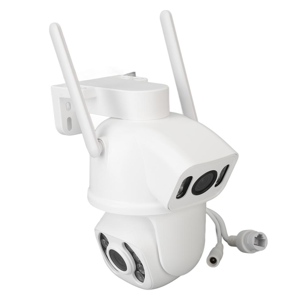 Security Camera WiFi Dual Lens 6MP Night Vision HD 110?240V Motion Detection for Home Outdoor US