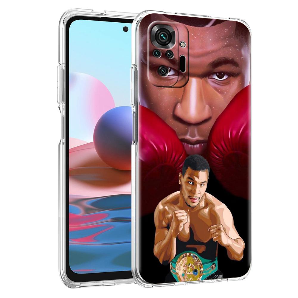 Mike Tyson Boxer Phone Case For Xiaomi Redmi Note 12 4G 11 10 Pro 5G 10C 10S 9S 9 9T 8T 9C 9A 8 8A 7 K50 K40 Gaming Clear Cover
