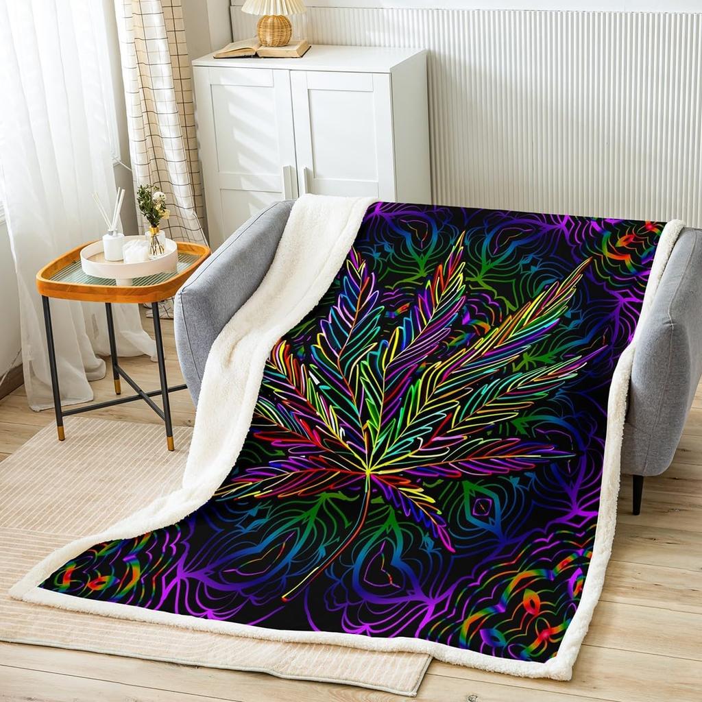 Musical Instrument Blanket Violin Piano Art Fleece Throw Music Lover Decor Colorful Abstract Design Cozy Cover