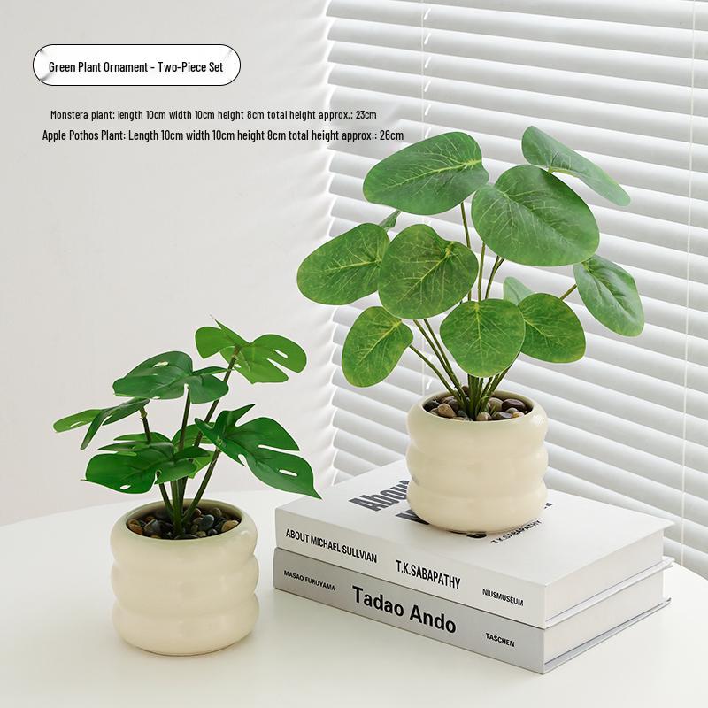 Nordic Indoor Desktop Bonsai: Artificial Green Plants for Office Decoration