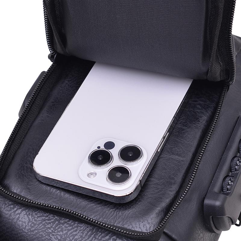 Pánská voděodolná náprsní taška s kombinačním zámkem, multifunkční taška přes rameno s velkou kapacitou, sportovní crossbody taška