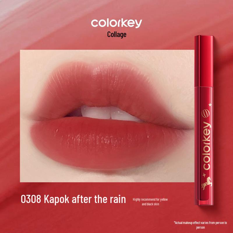 Colorkey Water Mist Lip Glaze: Qixi Capybara Non-Transfer Lipstick for Women
