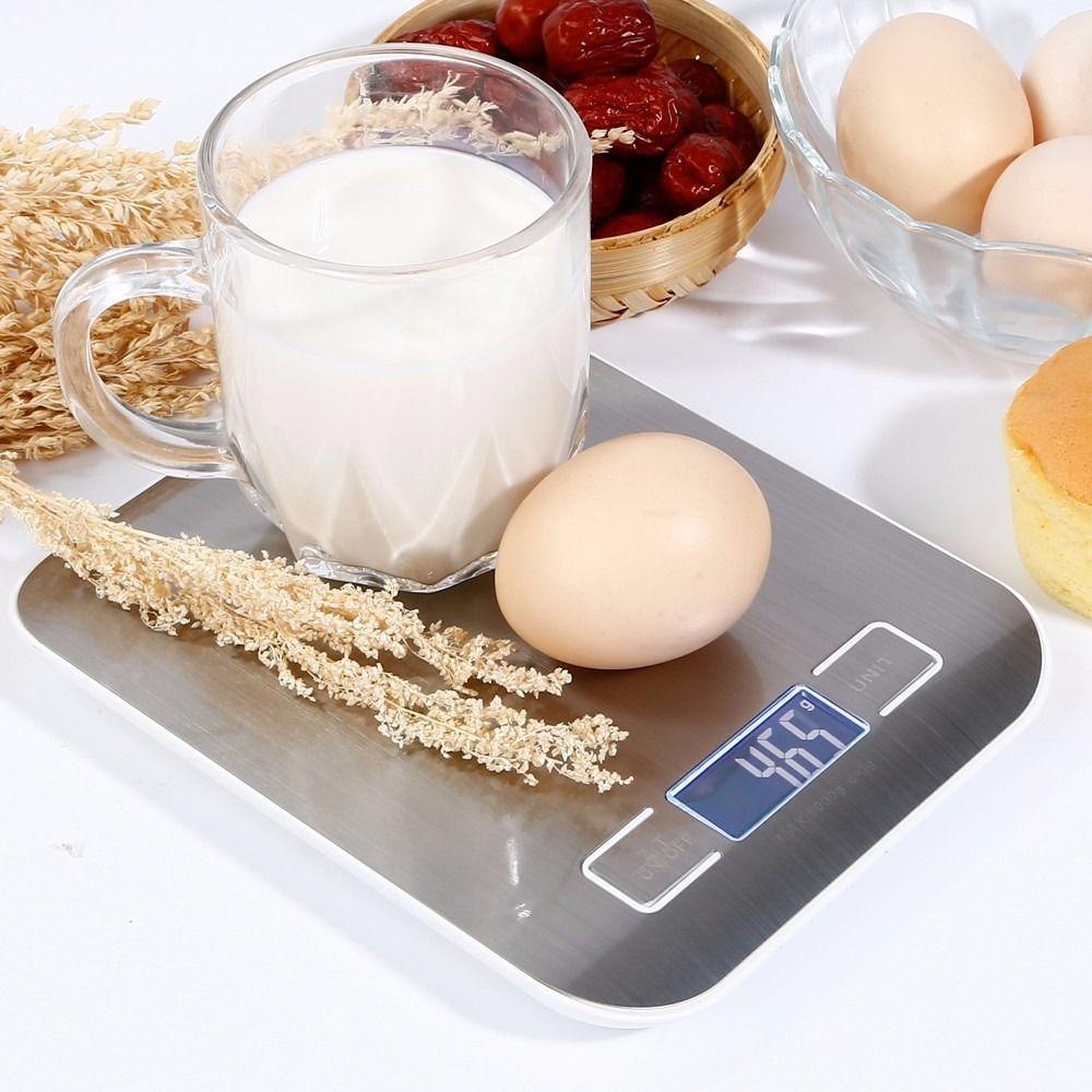 Multifunction Digital Kitchen Scale Stainless Steel LCD Display Electronic Scales Waterproof High Precise Food Scale Baking