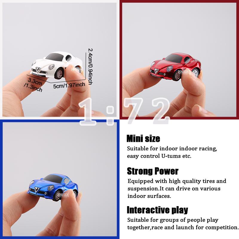 Wltoys Q7201 1/72 Adjustable Speed Mini RC Car&Runway Mat 2.4GHz Gyroscope Remote Control Car with Lighting Racing Toy