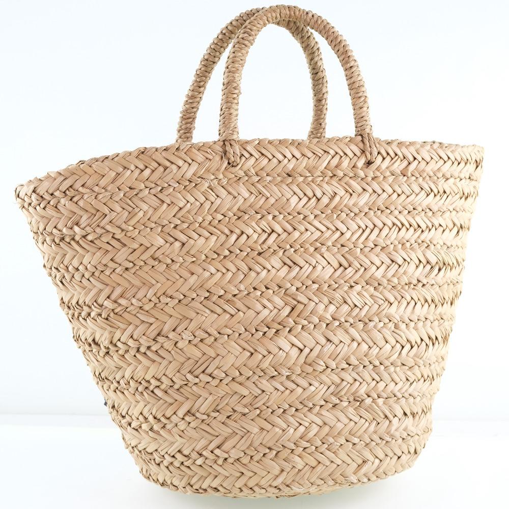 Anya Hindmarch Basket Bag Handbag Beige Raffia Women Used