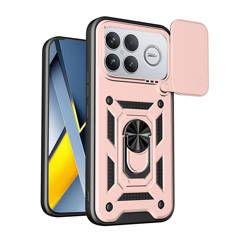 

Cover for Redmi K90 Pro Max Case Slide Camera Ring Kickstand Holder Full Protective Phone Capa Funda for Redmi K90Pro Max рожевий колір золота