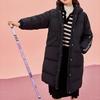 Anta Sports Lifestyle Series Solid Color Hooded Logo Down Jacket Women Outerwear Black 962348904-4