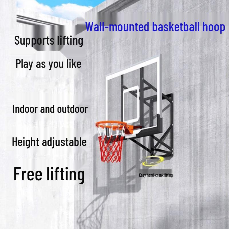 Jundingying Adjustable Wall-Mounted Basketball Hoop