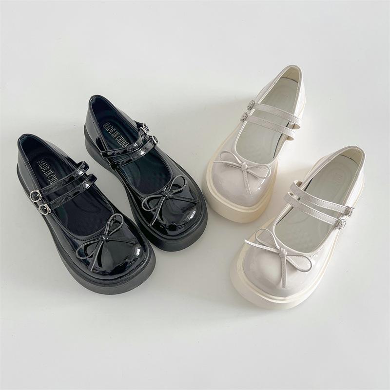 Fashion French Retro Shallow Mouth Platform Single Shoes Women's 2025 New Summer Skirt Versatile Mary Jane Small Leather Shoes