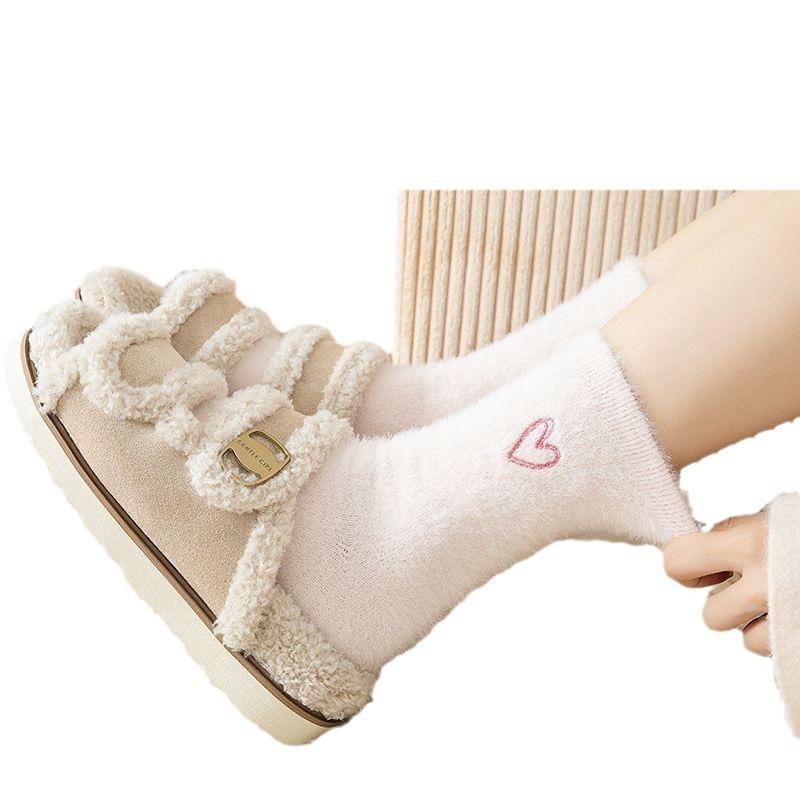 5 Pairs Thickened Mink Velvet Warm Floor Socks – Ultra Soft and Cozy Thermal House Slippers for Superior Comfort and Warmth