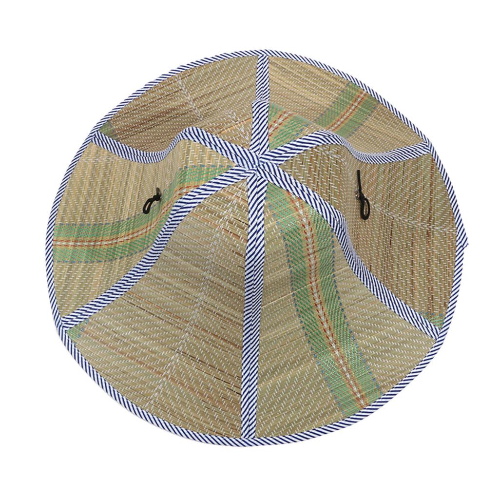 Foldable Straw Hat Fishing Sun Cap Men Women Hiking Travel Camping Sun Hats Drawstring Wide Brim Rattan Hat