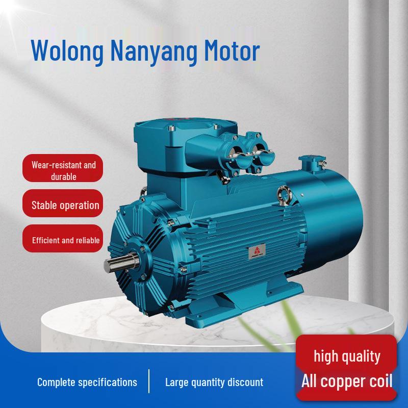 Wolong Nanyang Low-Voltage Variable Frequency Three-Phase Asynchronous Motor with Full Copper Coil.