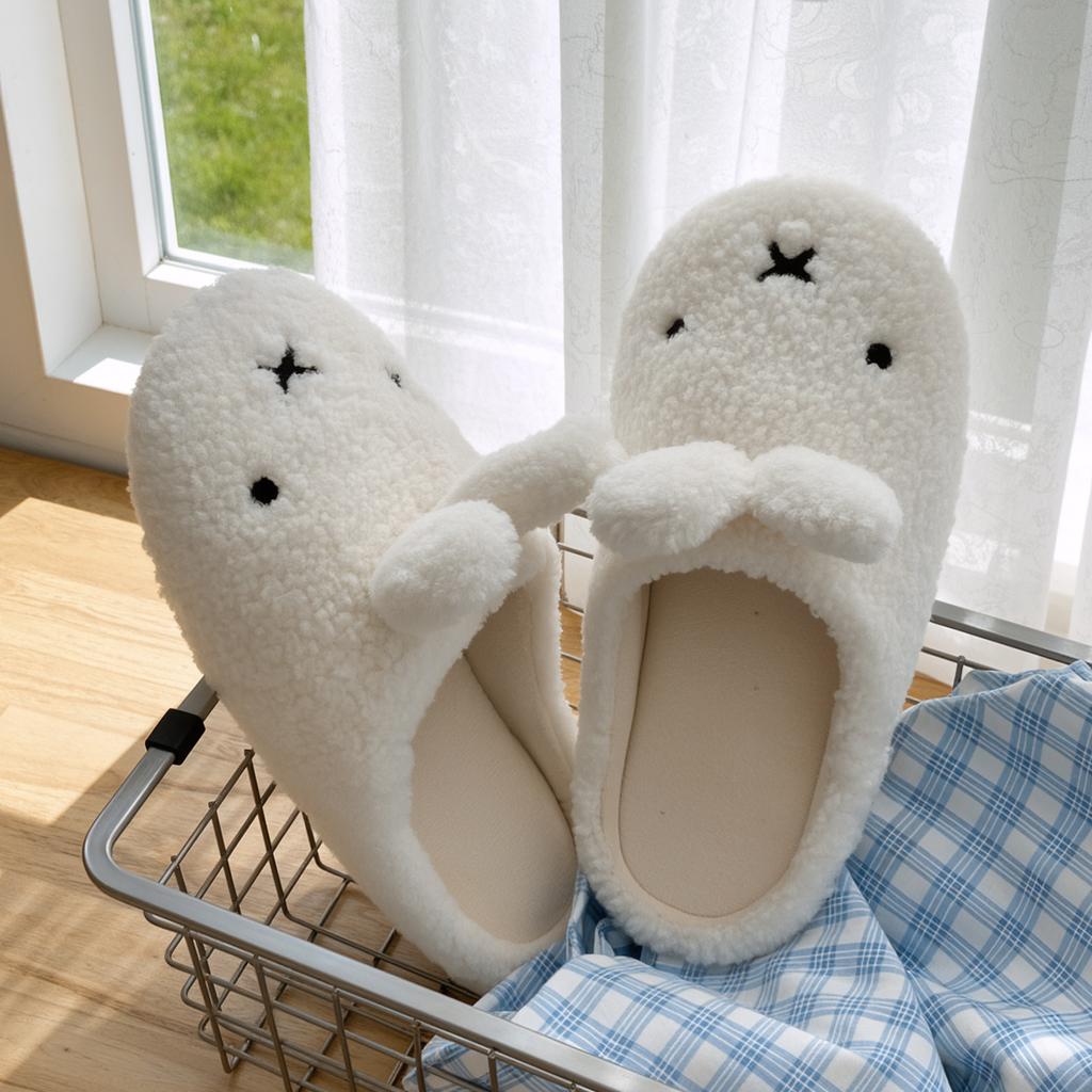 Super cute Miffy cotton slippers home slippers women's cotton mop cotton slippers women's slippers wear spring and autumn slippers ins