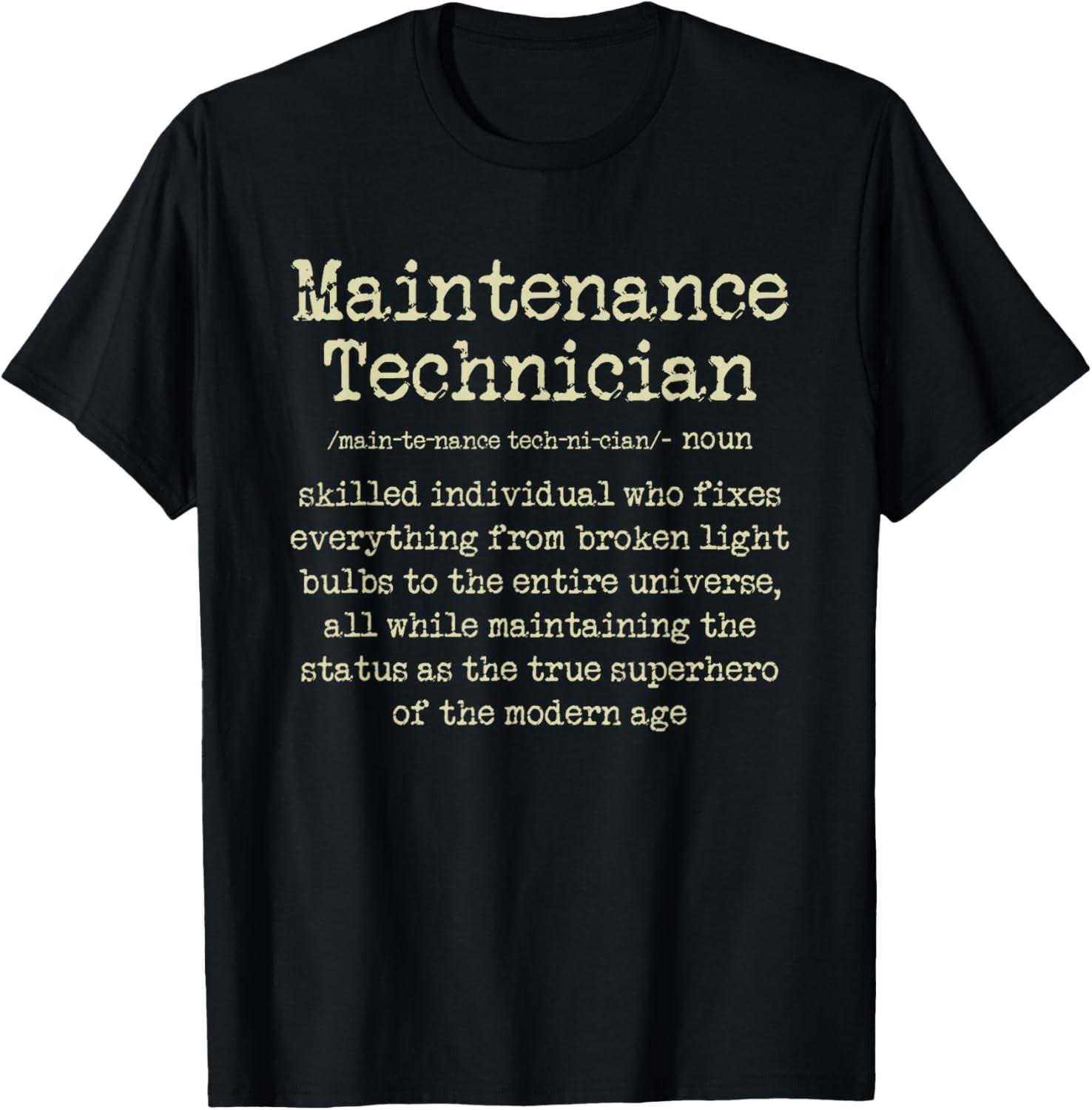 Job Definition Funny Maintenance Technician Sarcastic T-Shirt S разноцветный