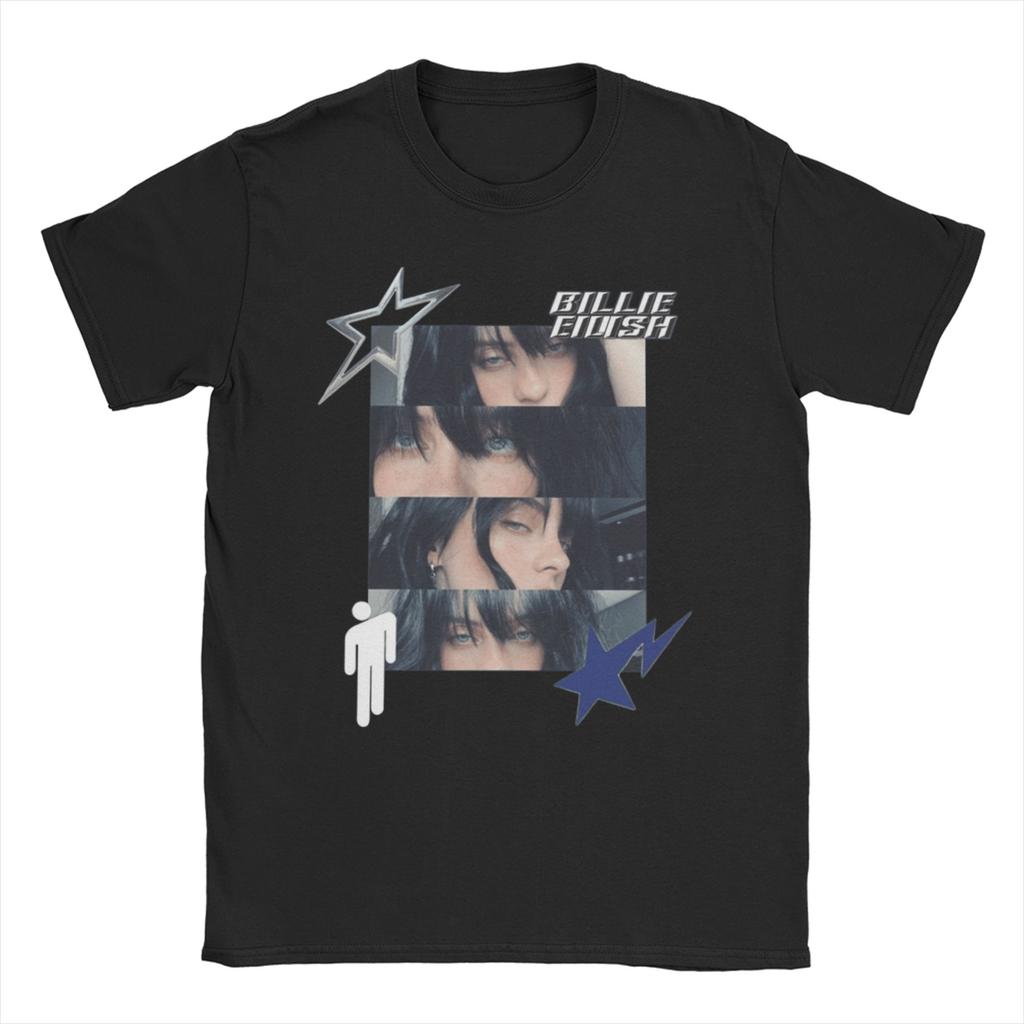 Amerikanisches Sänger T-Shirt für Männer Frauen BILLIEEILISH Baumwoll-T-Shirt Rundhals Kurzarm T-Shirts Klassische Kleidung