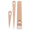 3pcs Weaving Needles Wooden Large Eye Weaving Crochet Needles for DIY Crafts Household Waving Sewing