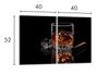 Szklana płyta ochronna na kuchenkę 2x40x52 Whisky