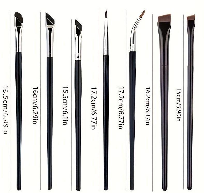 6-Piece Soft Hair Eye Makeup Brush Set: Eyeshadow, Under-Eye, Eyeliner, Detail