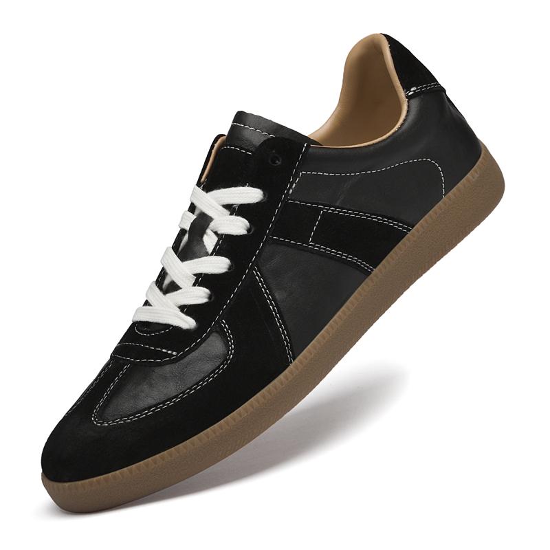 Fashion 2024 Lace-Up for Men Skate Shoes Genuine Leather Business Men Casual Shoes Outdoor Mens Sneakers Male Comfortable Walking Shoe