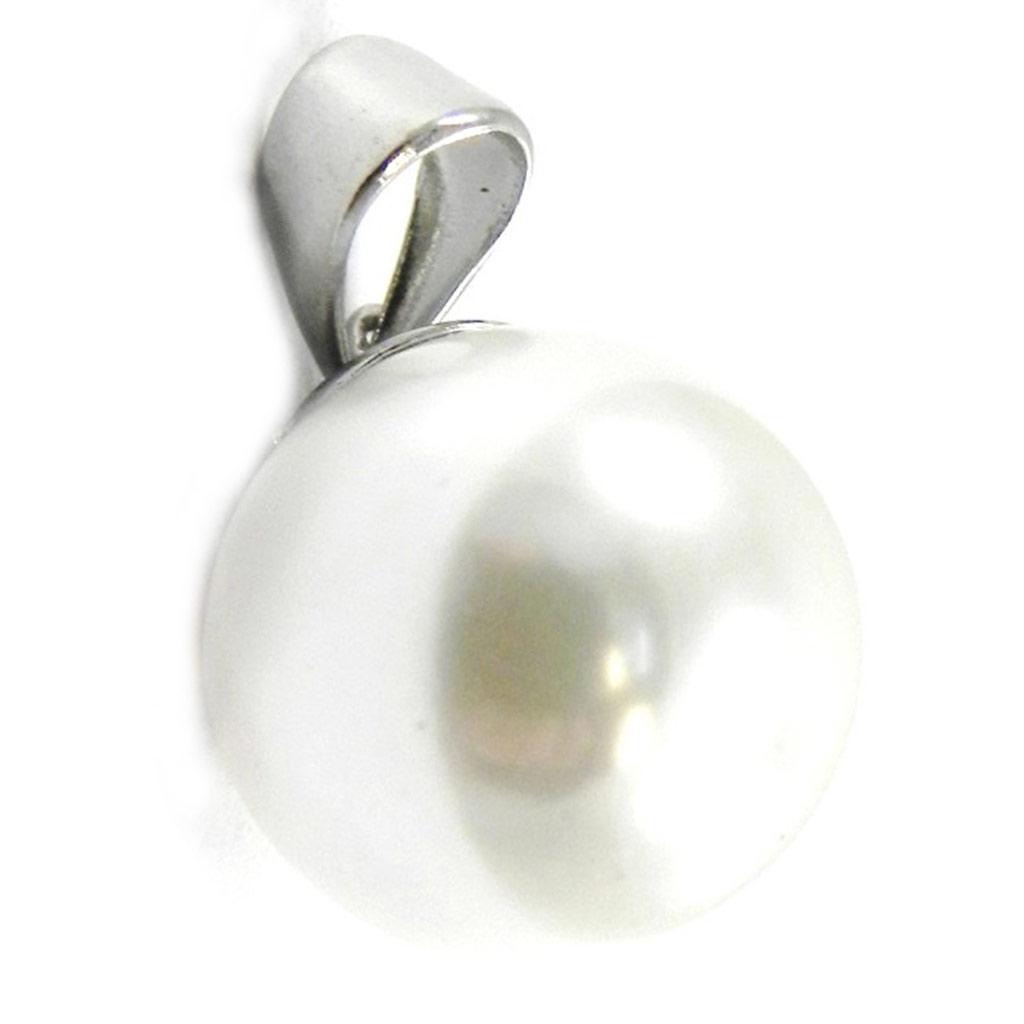 Les Trésors De Lily [I3699] - White 'Perla' Silver Pendant