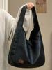 2023 Women's Large Capacity Soft Leather Bucket Tote - Autumn/Winter Shoulder Bag for College and Commute