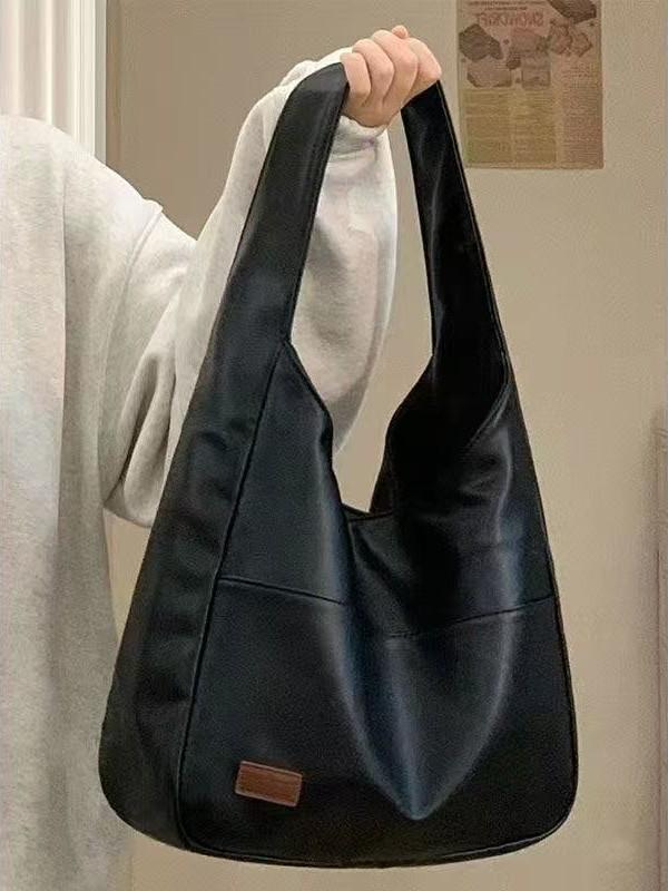 2023 Women's Large Capacity Soft Leather Bucket Tote - Autumn/Winter Shoulder Bag for College and Commute