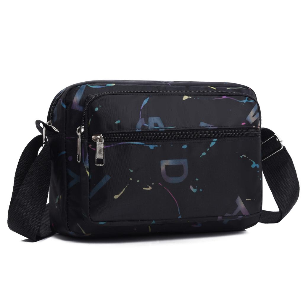 Módní dámská lehká messenger taška ležérní vícevrstvá úložná taška přes rameno velkokapacitní taška