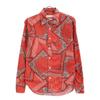 REMIRELIEF Red Bandana Pattern Long Sleeve Shirt Tops S RedUsed