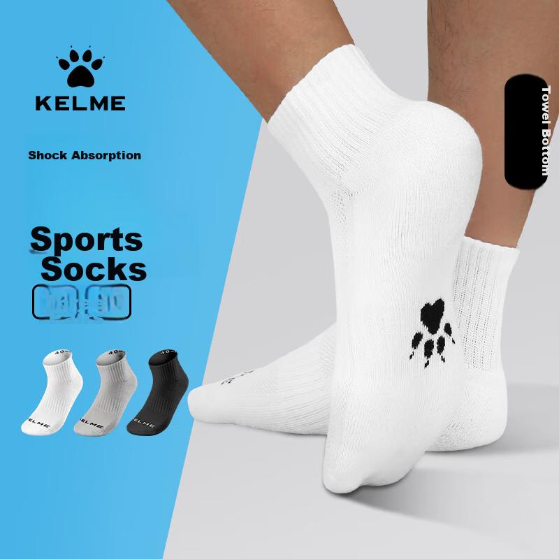 KELME Sport Socken (3 Paare), Sommerliche Schweißabsorbierende Kniehohe Basketballsocken, Badminton Laufen Geruchshemmend Atmungsaktiv Freizeit Socken