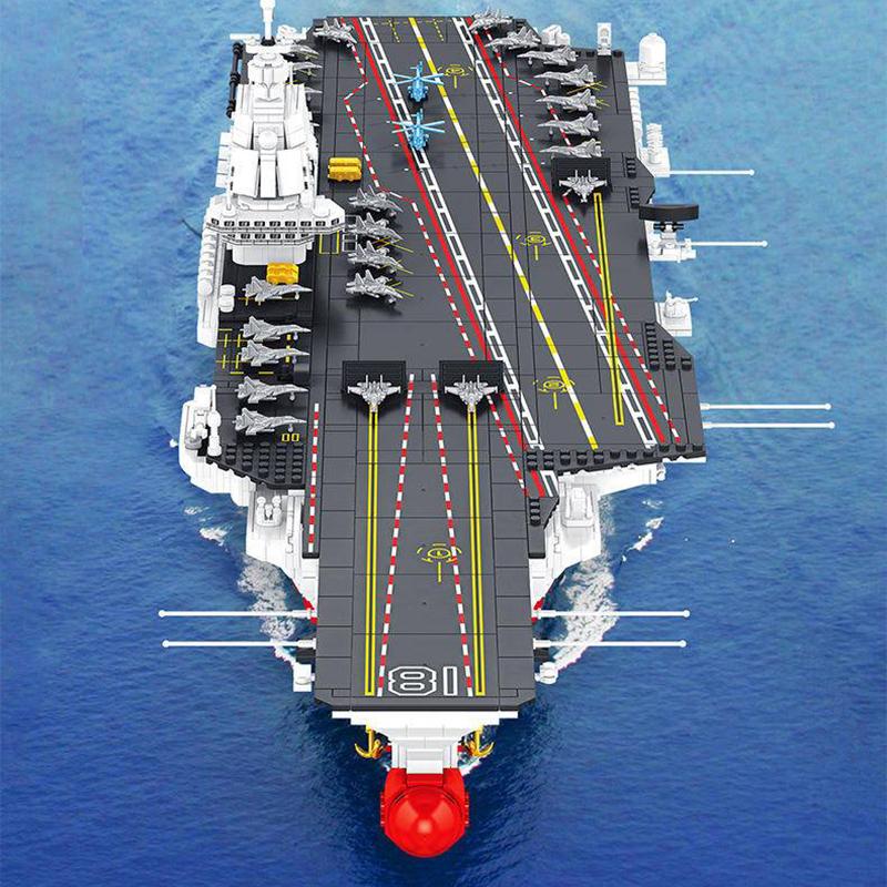 3126PCS Military 003 Aircraft Carrier Building Blocks Sets Navy Battleship Warship Assembly Brick Model Kit Adults DIY Gift