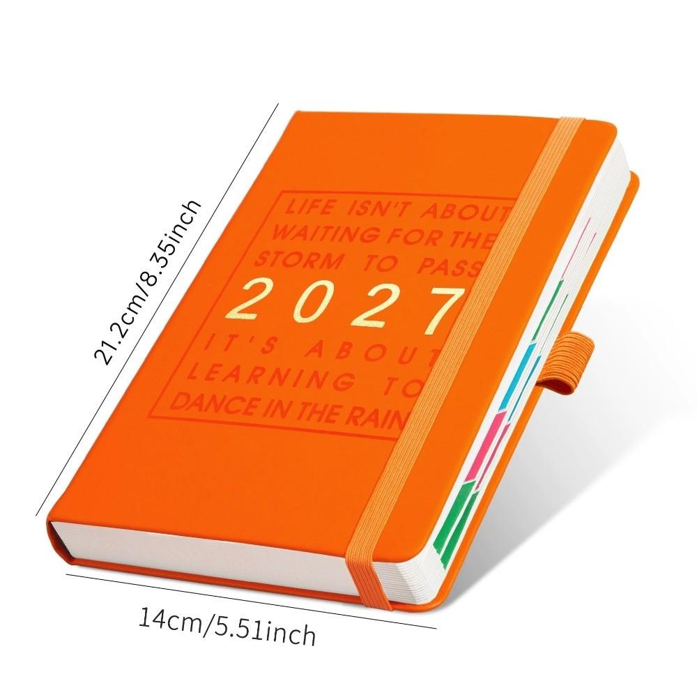Agenda A5 2027 Manuale per l'Efficienza in Inglese Planner 365 Giorni con Calendario Lista delle Cose da Fare Blocco Note Cancelleria per Scuola Ufficio