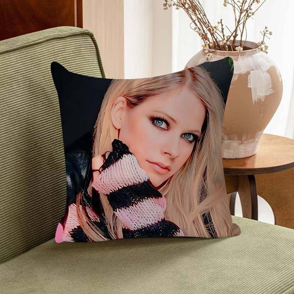 A-Avril Lavigne Kissenbezug 30x50 Polyester Sofakissen Dekorative Wurfkissen Heimdekoration Kissenhülle