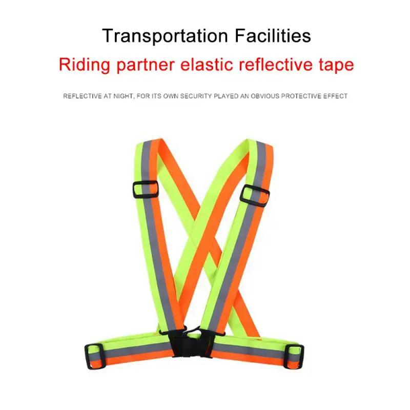 New Elastic Safety Reflective Vest Straps With Reflect Strips Reflective For Men Women Children Night Running Walking Biking