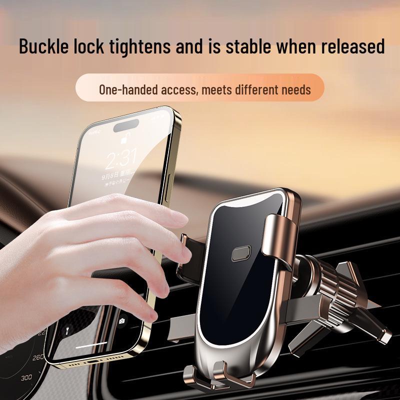 Universal Anti-Shake Car Phone Holder with Air Vent Mount and One-Key Release