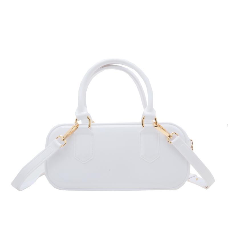 Solid Color Jelly Hobos Handbag Casual Dirty Resistant Crossbody Bag Pvc Waterproof Crossbody Satchel Cosmetic Storage Bag