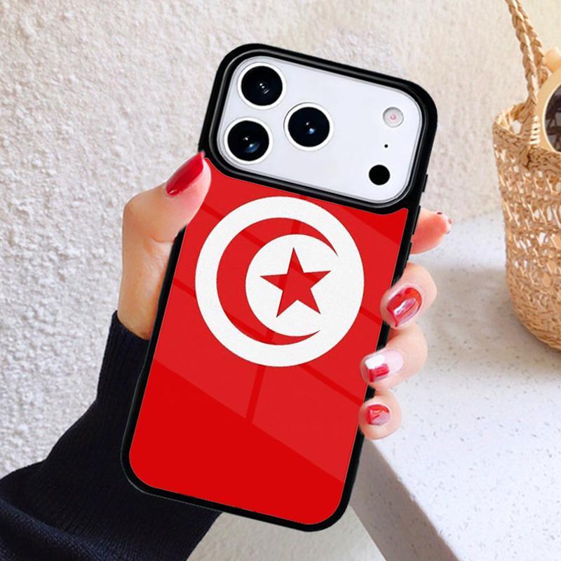 Tunisia Flag Star Symbols Phone Case For iPhone 17 Air 16 15 14 13 12 11 Pro Max Plus