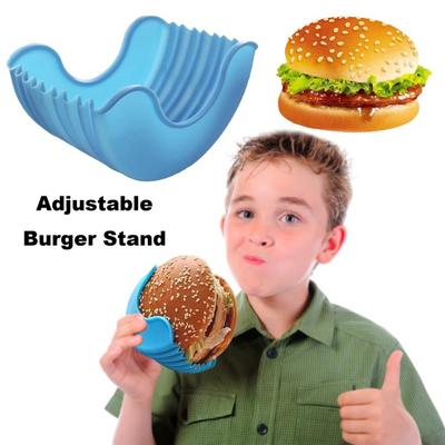 1/4 szt. Silikonowy stojak, wysuwany, stały pojemnik na burgery, bezdotykowy klips do burgerów, wielokrotnego użytku, uchwyt na pudełko na burgery, bezpieczny w zmywarce, klips do kanapek klasy spożywczej