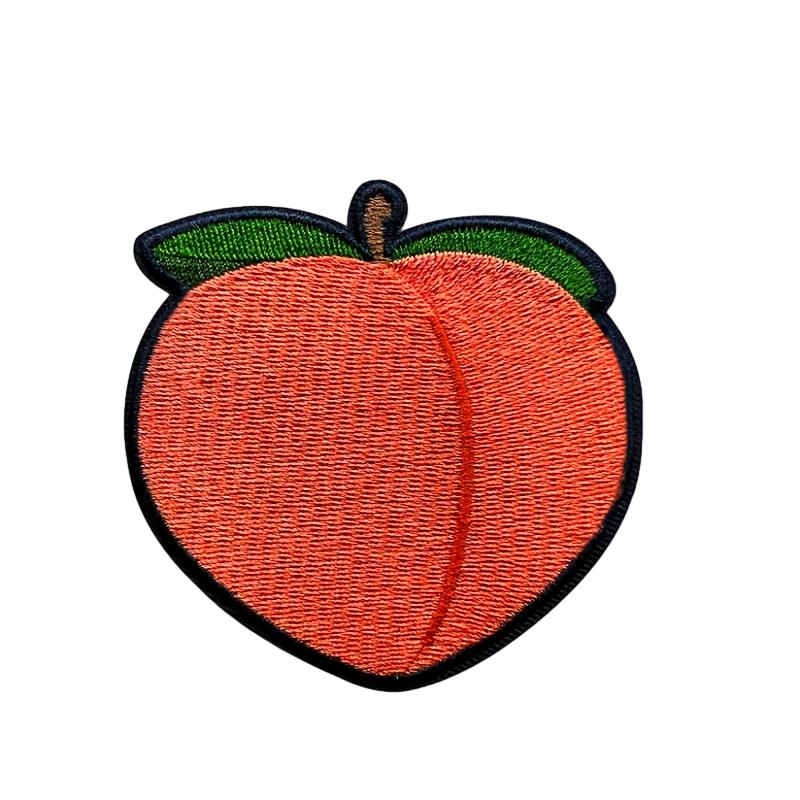 Cute Cartoon Peach Tactical Velcros Patch Hook & Loop Fastener - Military Embroidered Morale Badge for School Bag Molle Backpack
