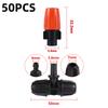 Garden Mist Irrigation Sprinkler 1/4" Pipe Fog Nozzle with Tee Anti Drip Connector Plant Flower Watering Atomize Micro-Sprayer