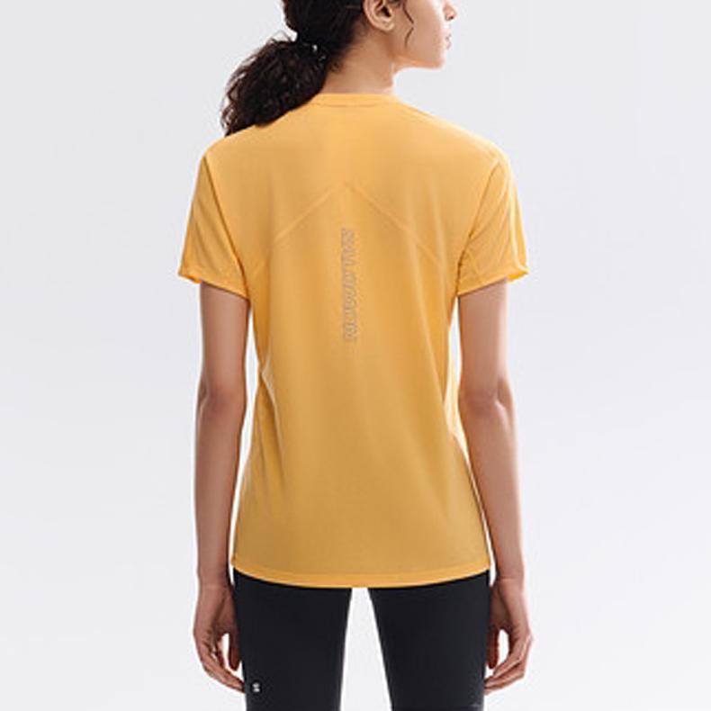 Salomon Sense Aero Ss Tee Gfx Outdoor Lightweight Round Neck Pullover Breathable Sports Short Sleeve Running T-Shirt Women tops C26968
