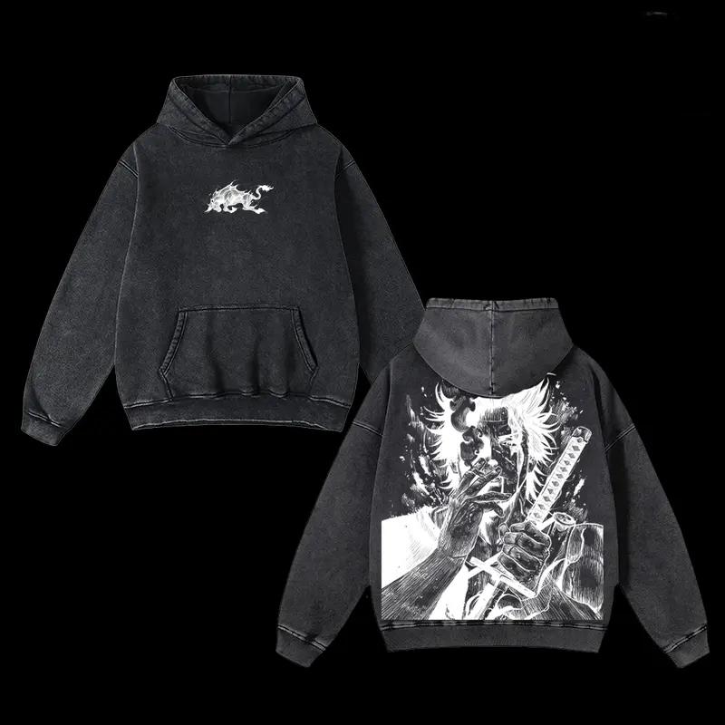 

Аниме Черный Клевер Ями Сукэхиро Принт Толстовка с капюшоном Мужская Женская Винтажная Выстиранная Толстовка Хлопок Пуловер Харадзюку Уличная одежда XXL чёрный