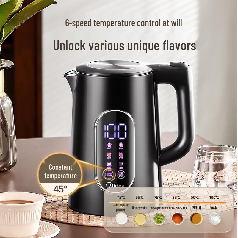 Midea 316L Stainless Steel Electric Kettle CN Plug (adapter Included)