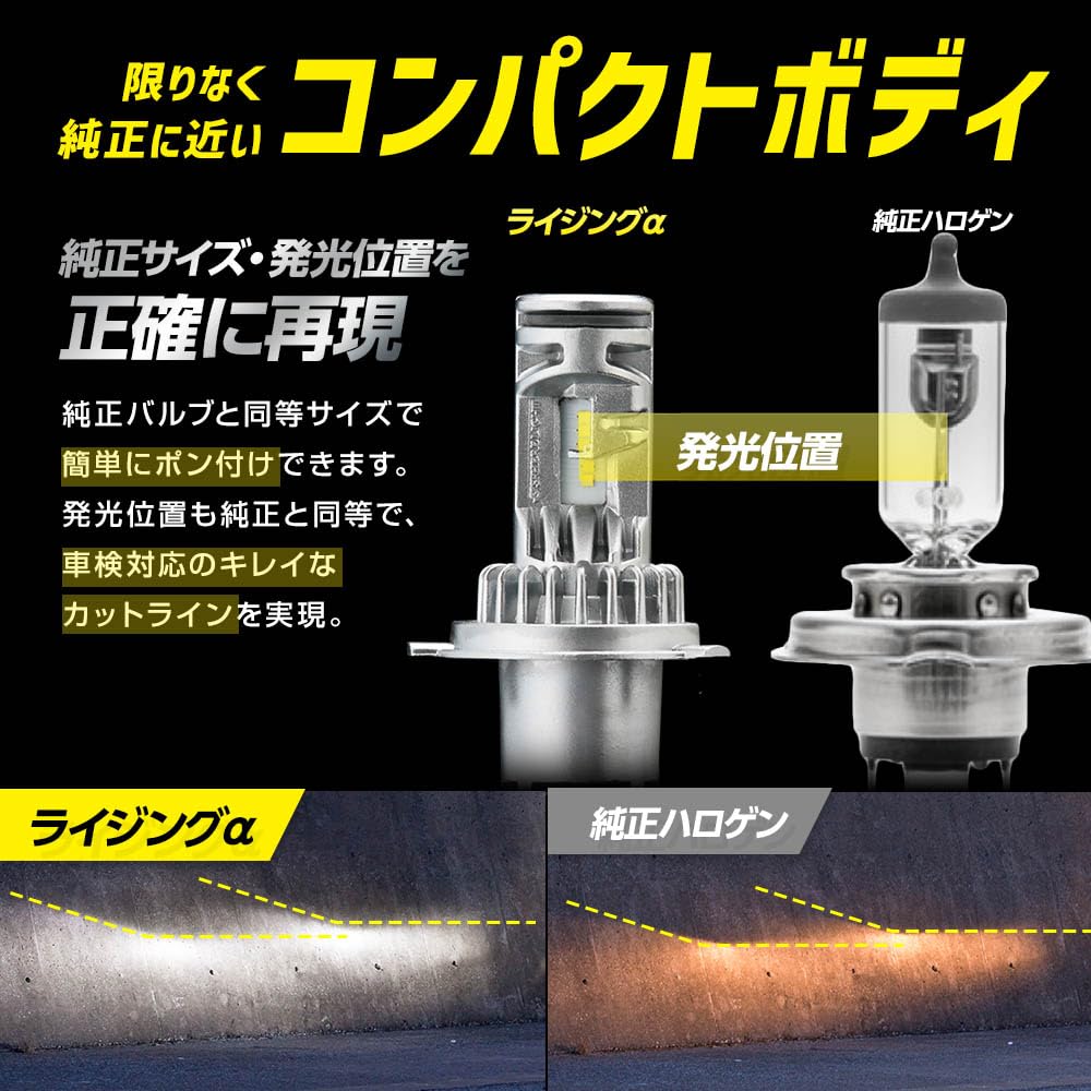 Sphere Light Fog LED Made in Universal Halogen Noise Rising Dual SPHERELIGHT SRACHB4D RIZING Lamps, Bulbs, HB4, 6000K/2800K, Two-Color Switch, 12V,