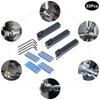 33pcs Lathe Tool Kit, Carbide Turning Set with Indexable Holders & Blades, Includes 3 Tool Holders, 4 Hex Keys for Metalworking