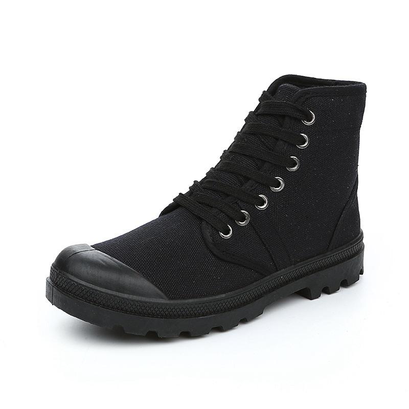 Unisex Retro Vászon Csizmák: Őszi és Téli Középmagas Szárú Alkalmi Lábbeli