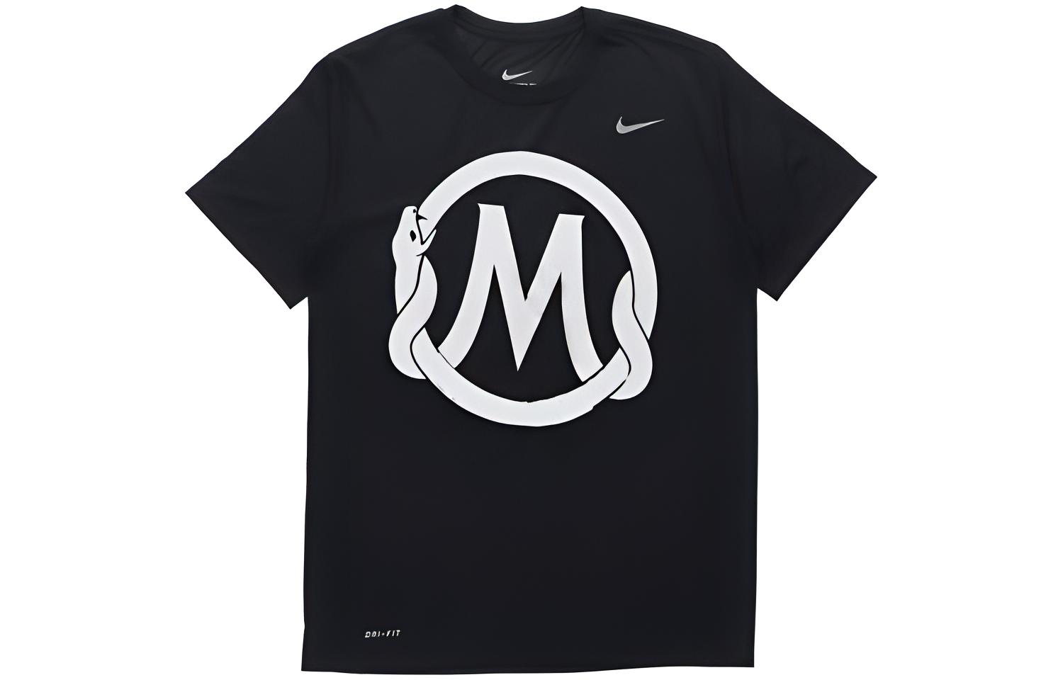 

Nike T Shirts Men s Black Crew Neck Moderate Straight Fit 727982-010 S